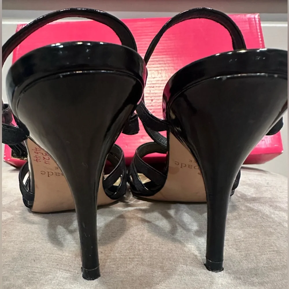 kate spade black canvas